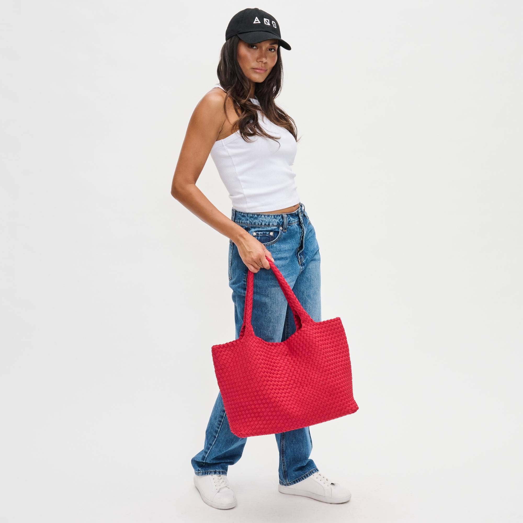 Sol and Selene – Großhandel Tragetasche – Damen – Große gewebte Neopren-Tasche "Sky's The Limit"41