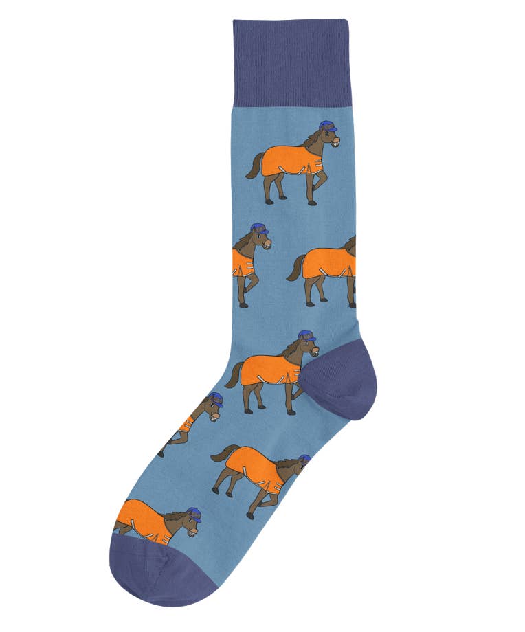 Barrel Down South - Wholesale Socks - Unisex - Orange Horse Blanket Socks