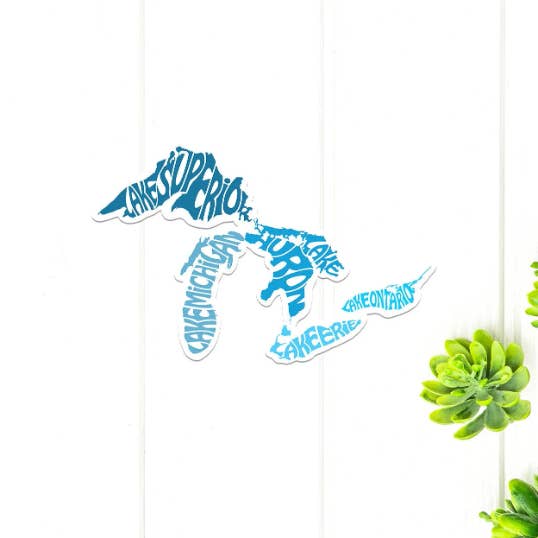 Great Lakes Outline Vinyl Sticker for wholesale by Sweet Humors