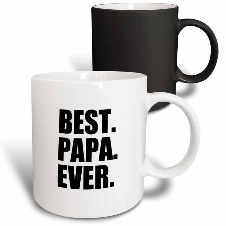 Best Papa Ever - Gifts For Dads - Father Nicknames - Good For Fathers Day - Black Text - Mugs - 11oz Magic Transforming for wholesale by 3dRose