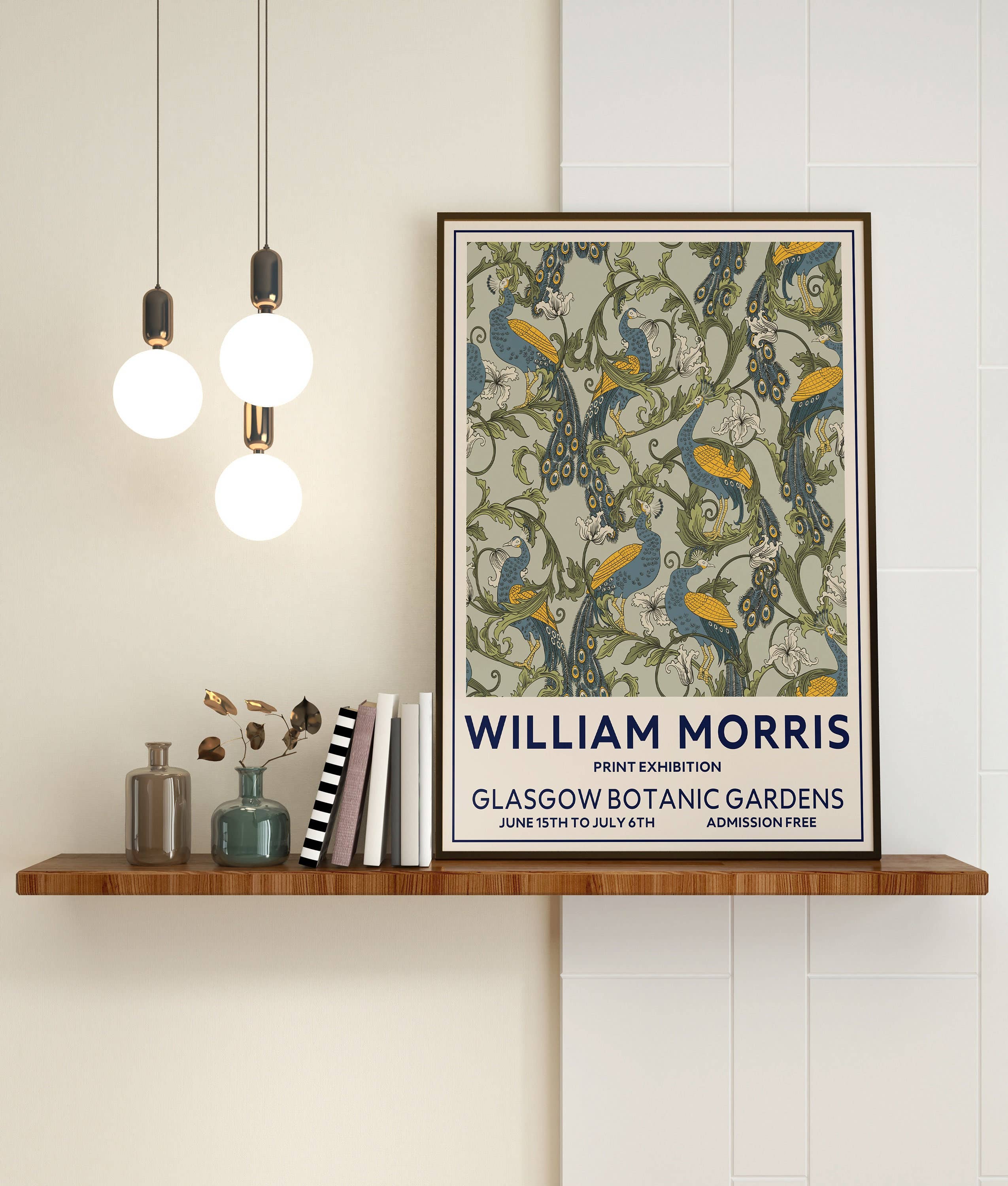 Jaffa Orange - Wholesale Art Print - William Morris, Glasgow Vintage Art Nouveau Peacock Bird Art2