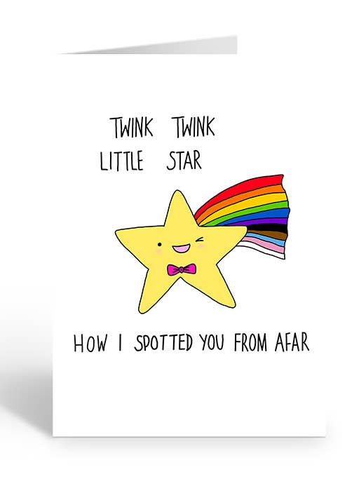 TWINK TWINK Greeting Card for wholesale by Two Brides Presents