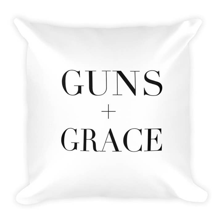 Guns + Grace Dry Fire Pillow for wholesale by Armed In Style
