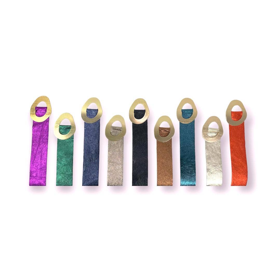 Chenson & Gorett - Wholesale Belt - Women's - Metallic Belt Cow Suede Leather with Wide Buckle B2B19