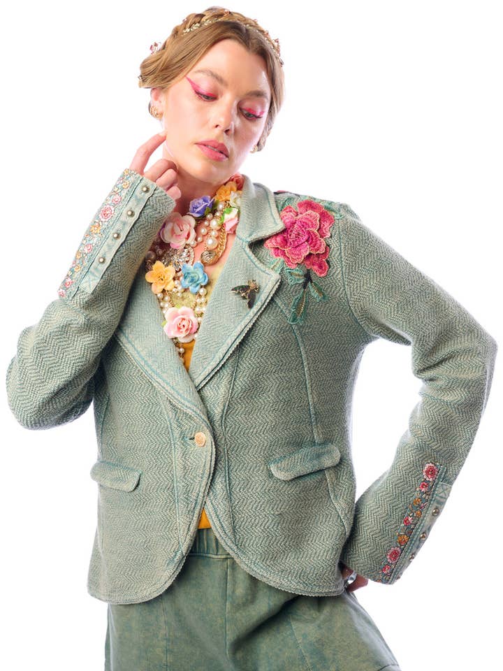 Alba Blazer | French Terry Jacket | Trendy Women's Blazer for wholesale by Aratta | Women's Fashion