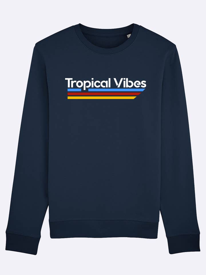 Tropical Vibes Heather Grey Sweatshirt for wholesale by Wooop