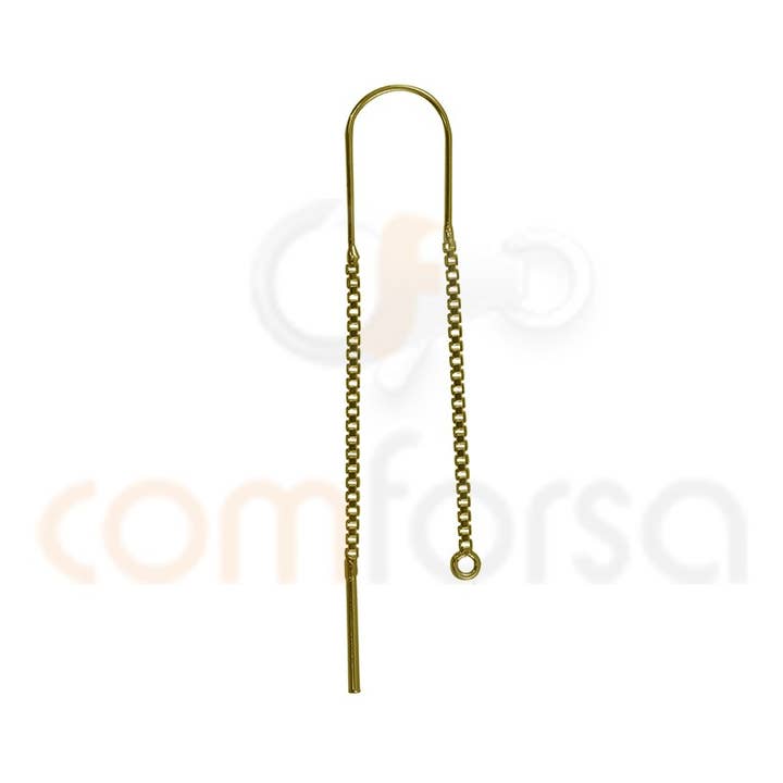 Gold-Plated Sterling Silver 925 Ear Threader 25 Mm for wholesale by COM FORSA SL