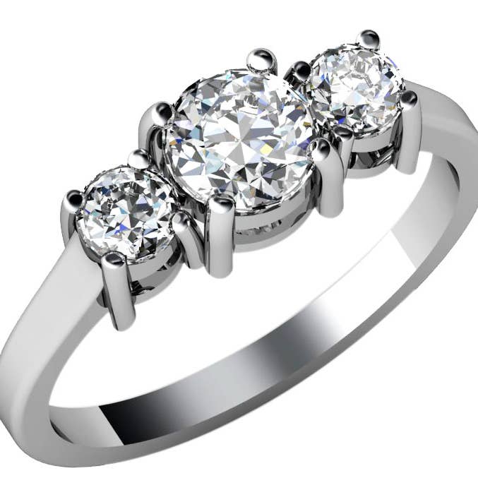 Glimmering Handmade – Großhandel Mehrsteinige Ringe – Handgefertigter Ring mit drei Swarovski® -Kristallen