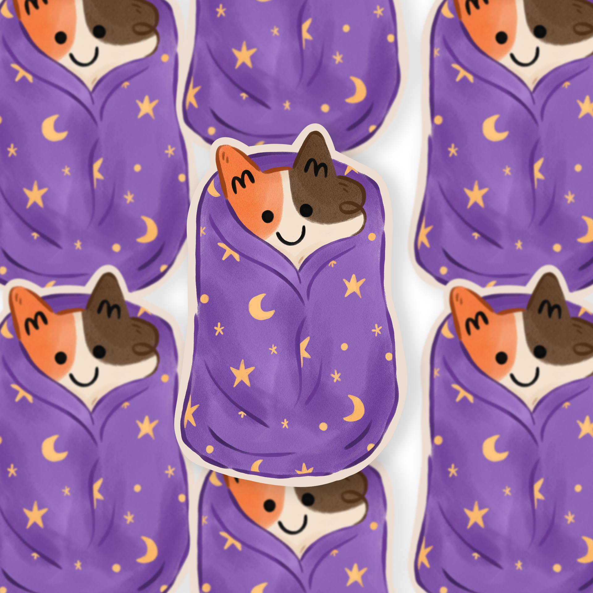 The Stray Shop - Wholesale Sticker - Stary Calico Purrito Sticker1