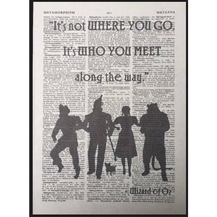 Parksmoonprints - Wholesale Art Print - 3 X Wizard Of Oz Quotes Vintage Dictionary Print - Wall Art