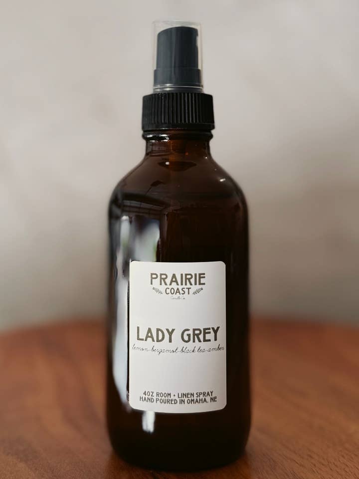 Lady Grey- Room & Linen Spray (4oz) for wholesale by Prairie Coast Candle Co.