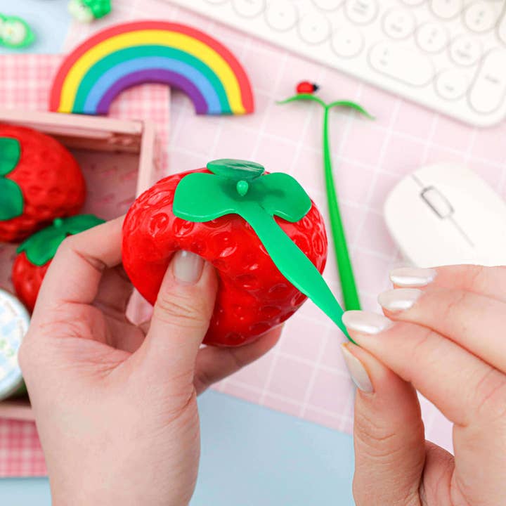 Kawaii Slime Company - Wholesale Squishy Toy - Kids & Baby - Strawberry Shaped Sensory Squishy Toy (12pc/case)