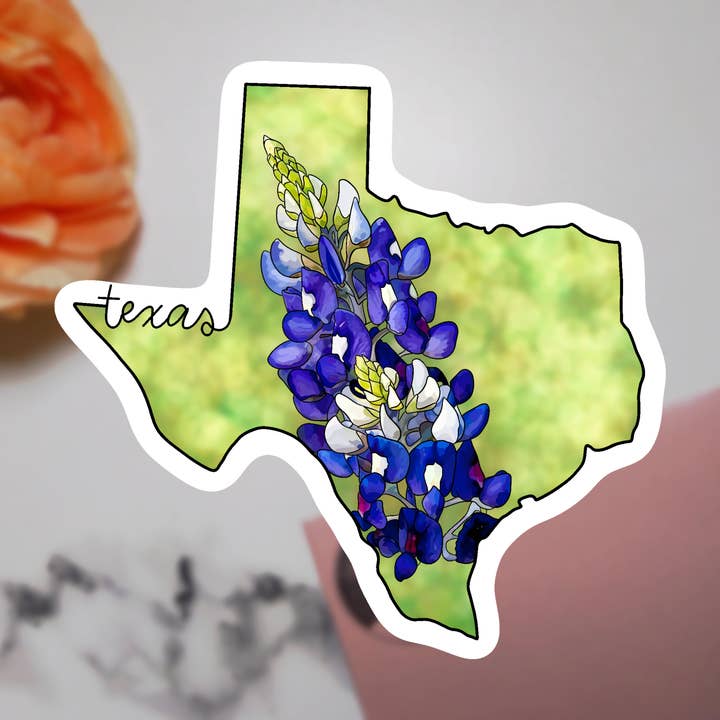Pegatina Flor del estado de Texas para venta al por mayor de Jelly Jean Designs