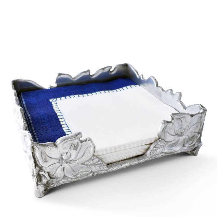 Magnolia Luncheon Napkin Box for wholesale by Arthur Court