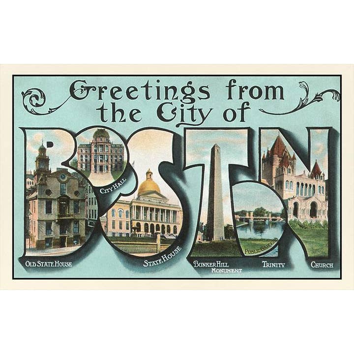 Found Image Press - Wholesale Magnet - Magnet MA-727 Greetings from the City of Boston