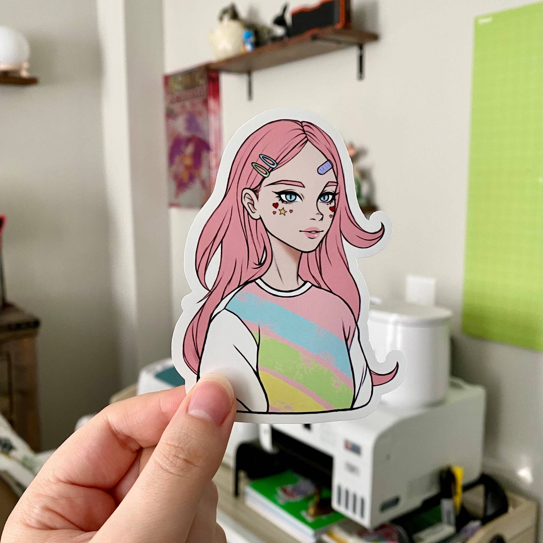 LilacGhostie Creations - Wholesale Sticker - Feminine Characters Illustration Sticker Pack1