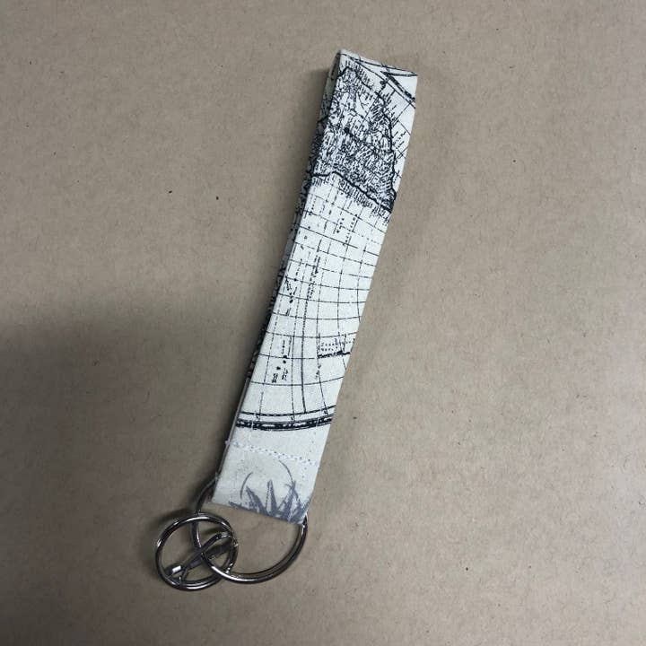 World Map Keychain Wristlet for wholesale by MadeBySusannah