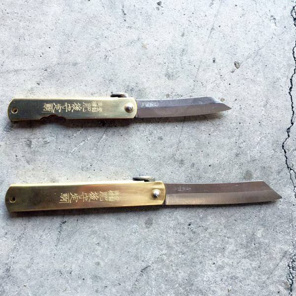 Japan Best - Wholesale Pocket Knife/Holder - Higonokami Folding Knife - Brass
