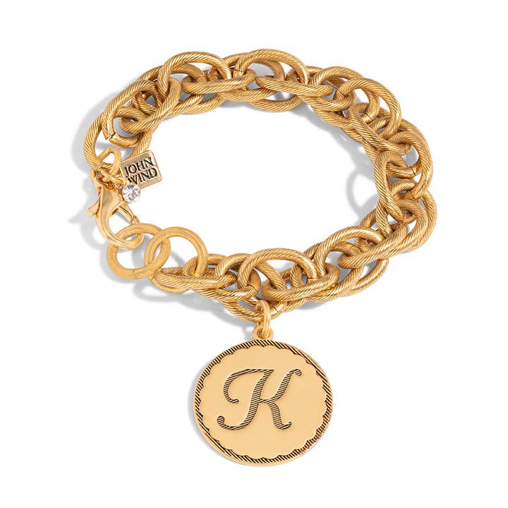 Sorority Gal Initial Bracelet for wholesale by John Wind