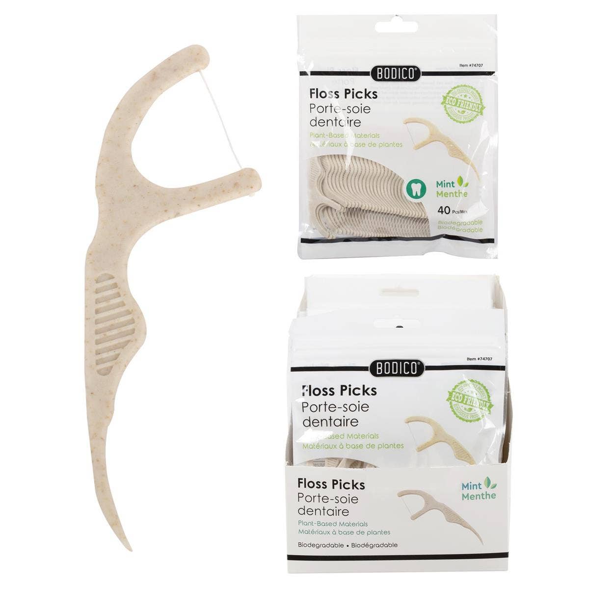 Bodico - Wholesale Floss - Bodico, 40pcs Kids Biodegradable Floss Pick1