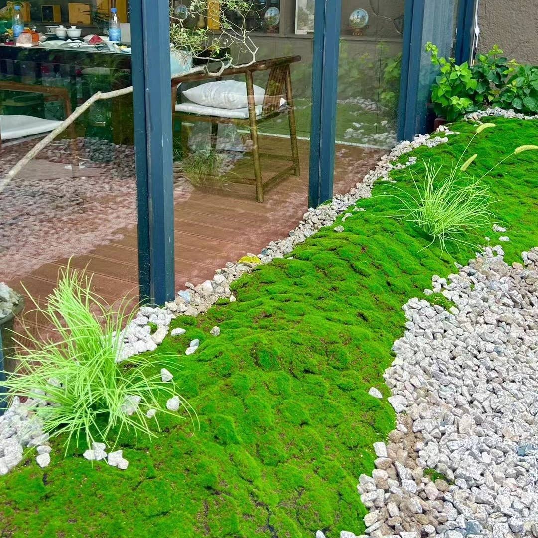 ACNITE(We cover U.S. import duties) – Planta artificial por atacado – Almofada Estabilizada em Folha de Musgo Artificial Verde Falso Relvado2