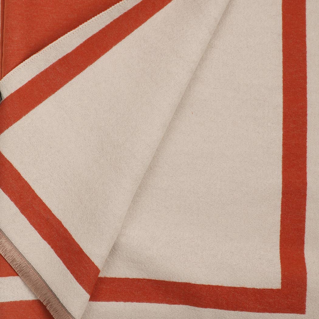 Fashion City - Wholesale Wrap - Women's - Reversible Oversized Border Cashmere Feel Shawl13