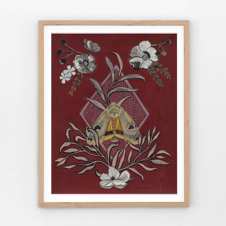 Night Pollinator | Moth Art Print for wholesale by Matty Miller Studio