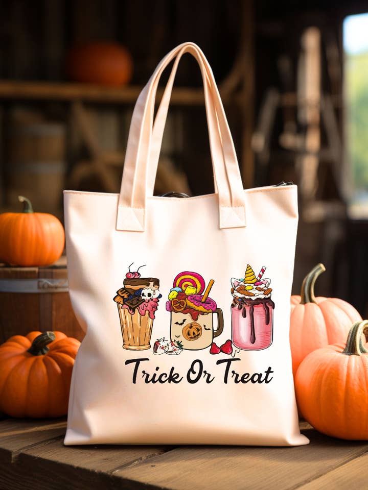 Truque ou trate tote bag por atacado de Pink pretty designs