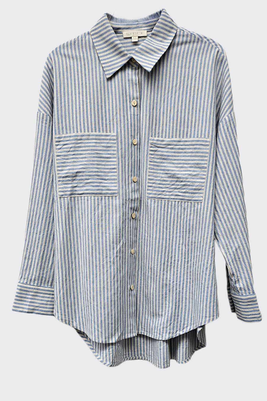 ILLA ILLA - Wholesale Button Down Shirt - Women's - Striped Cotton Shirt Top39