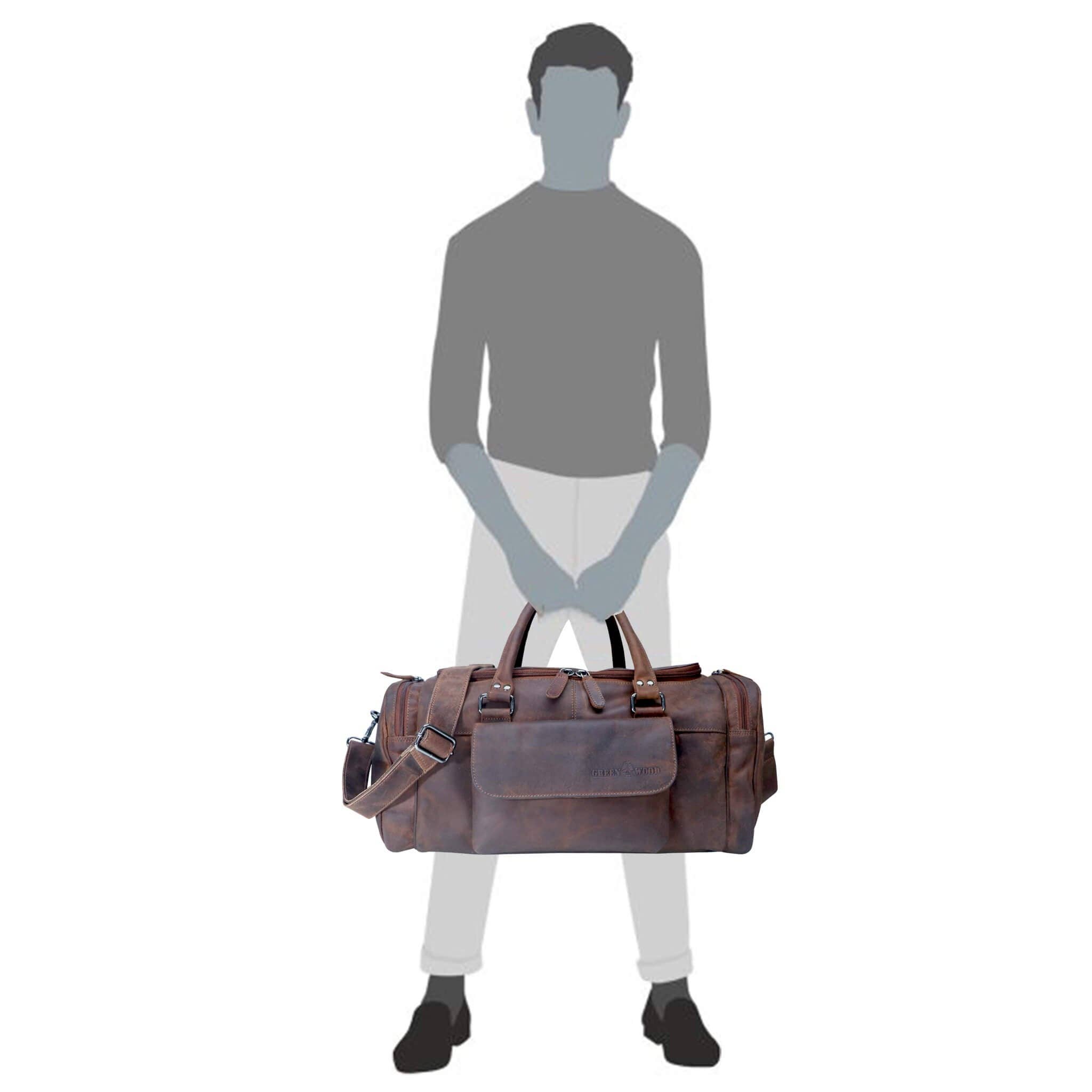 Greenwood – Großhandel Weekender-Tasche – Unisex – Finn Sporttasche Herren Leder Kleine Reisetasche Damen Gym Tasche17