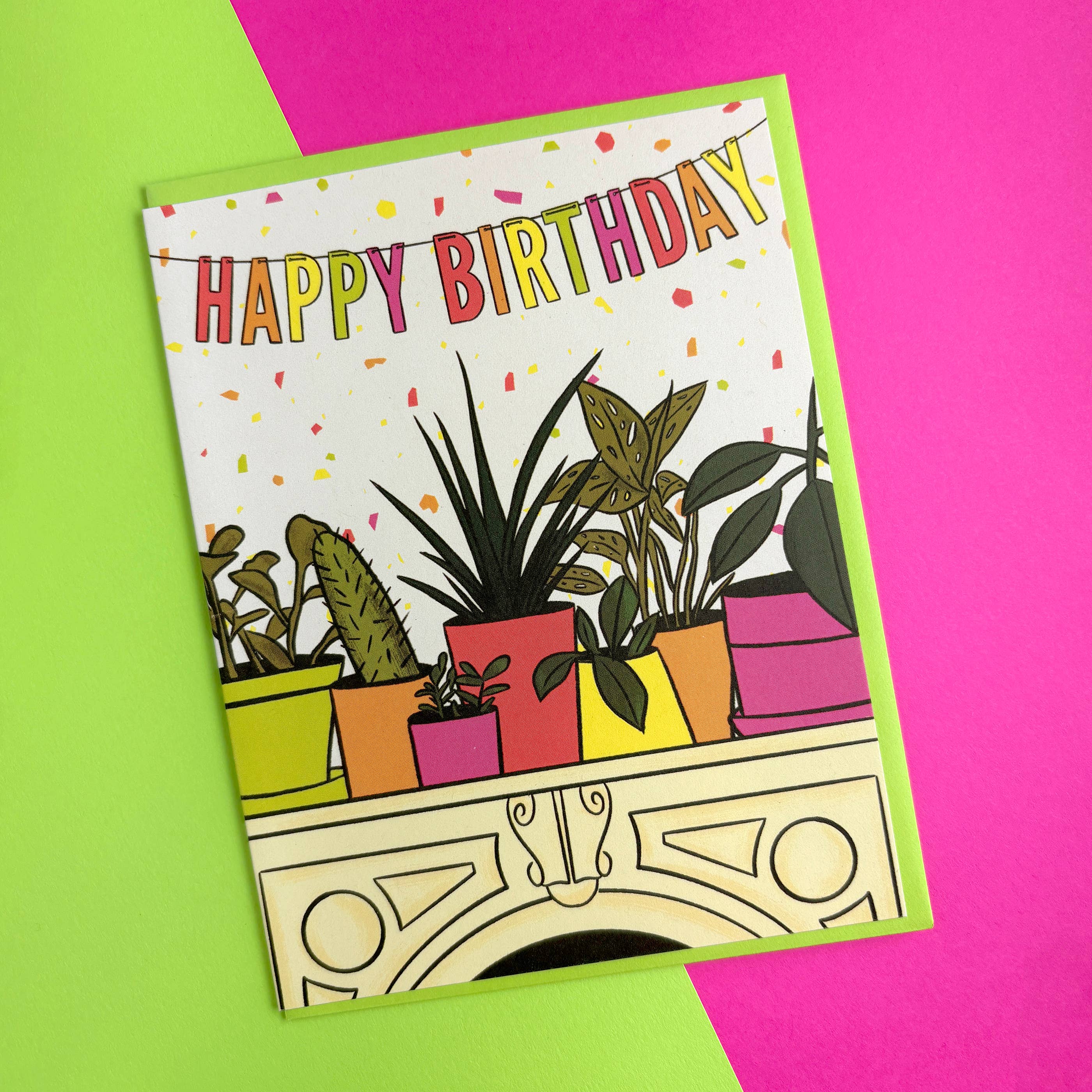 Boss Dotty Paper Co. - Vente Cartes d'anniversaire - Carte d'anniversaire plante d'intérieur2