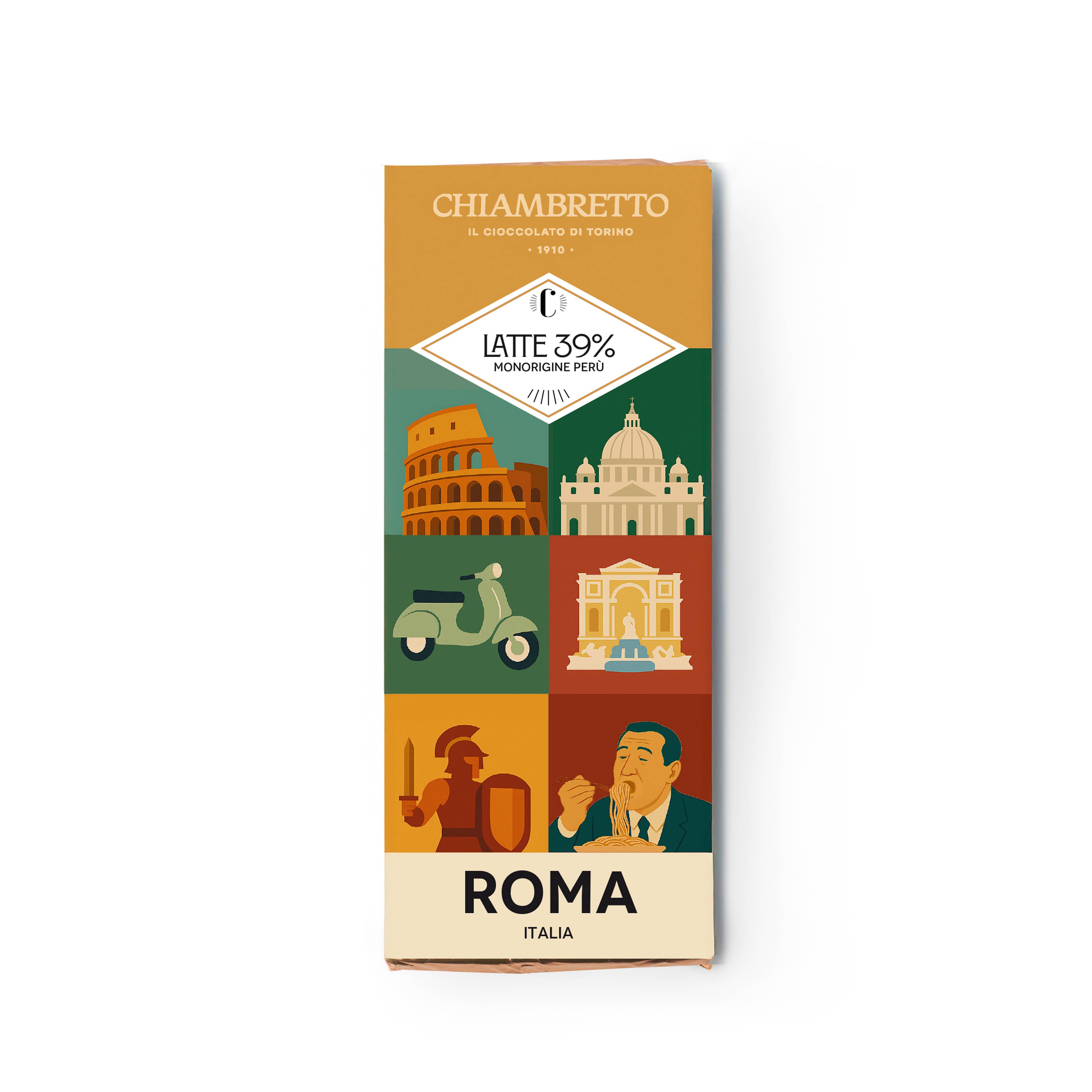 CIOCCOLATO CHIAMBRETTO 1910 - IL CIOCCOLATO DI TORINO - Wholesale Chocolate Bar - "Grand tour in Italy" chocolate bars - Limited Edition5