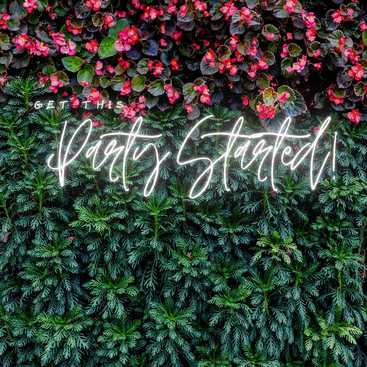 Get This Party Started! Neon Sign for wholesale by Boxwood Rose