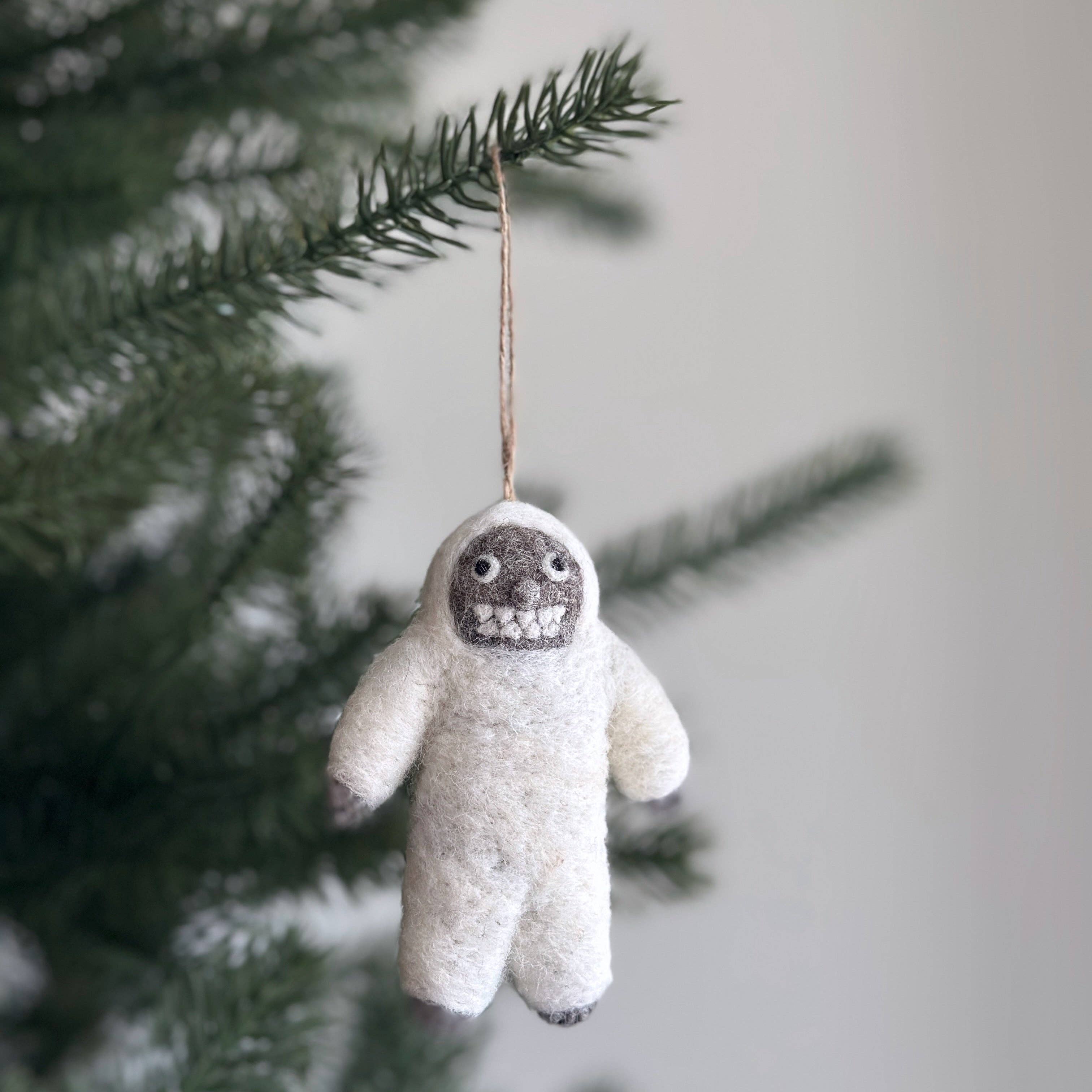 Ganapati - Wholesale Ornament - Felt Yeti Ornament0