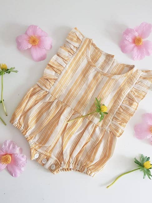 BARBOTEUSE DAISY - RAYURE CARAMEL AU BEURRE pour la vente par Winnie Woo