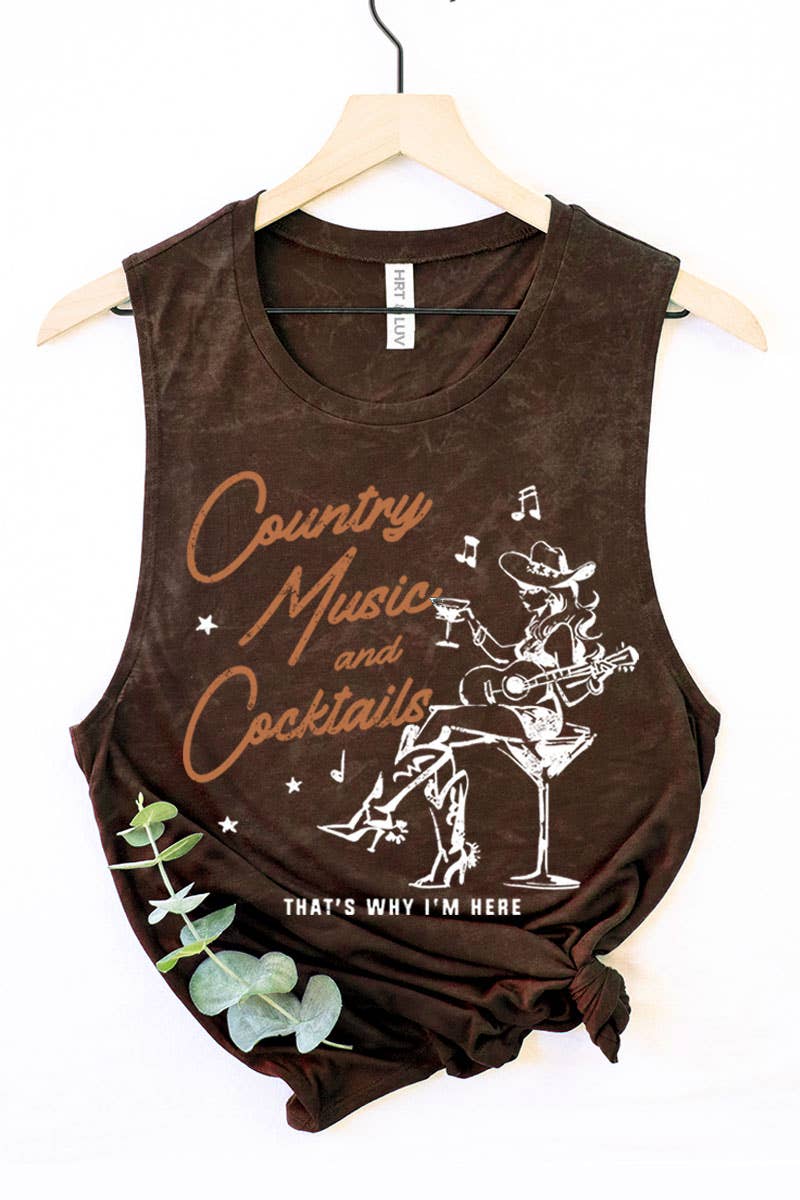 HRTandLUV – wholesale Linne (Tryckt) - Dam – COUNTRYMUSIK OCH COCKTAILS MINERAL GRAFISK LINNE2