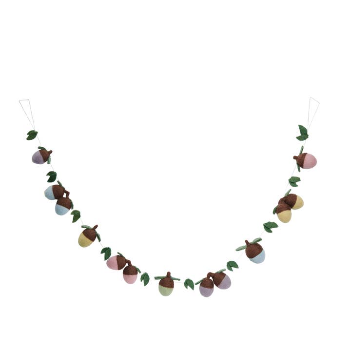 Global Goods Partners - Wholesale Bunting/Garland - Felt Acorn Garlands2