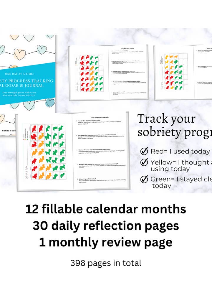Sobriety Progress Tracking Calendar for wholesale by Soul Valid Hawaiʻi