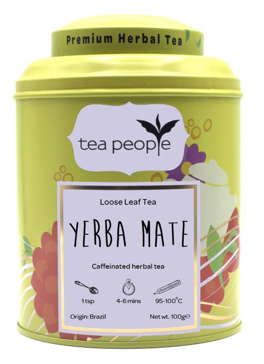 Tea People – wholesale Health/detox tea – Organic Yerba Mate - 100g Tin Caddy0