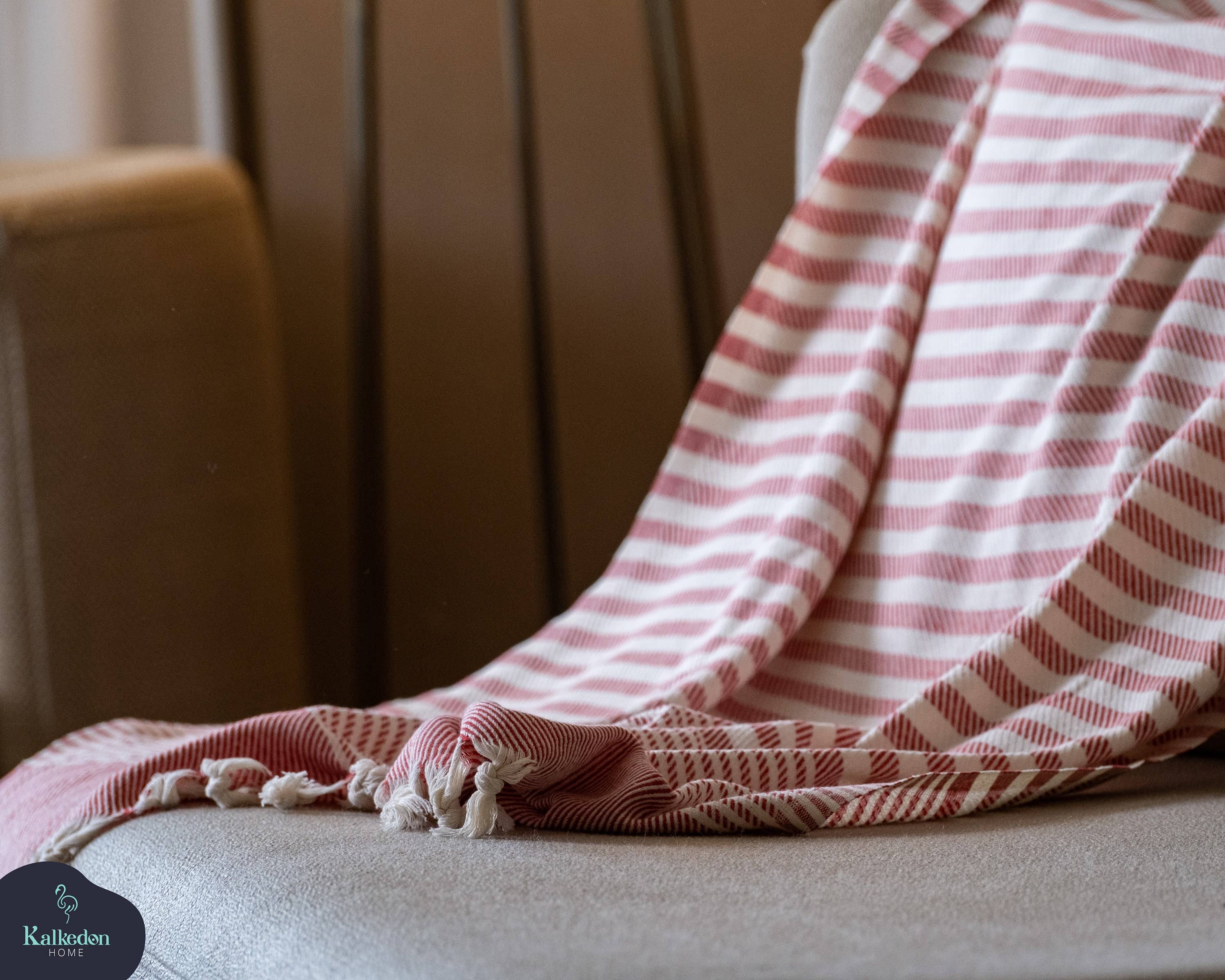 Kalkedon Towels – wholesale Strandhandduk – Turkisk plattvävd handduk med randigt mönster – strandhandduk11