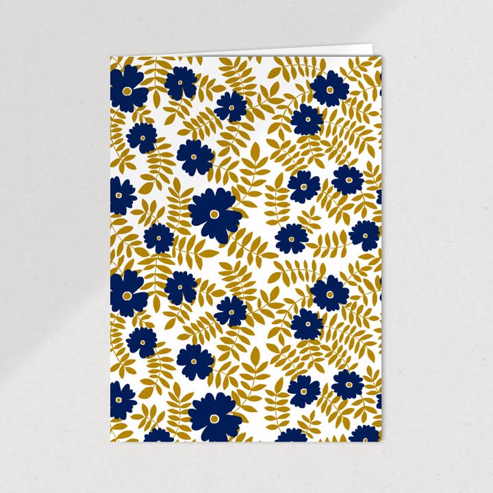 blue retro card for wholesale by Atelier Nougatine