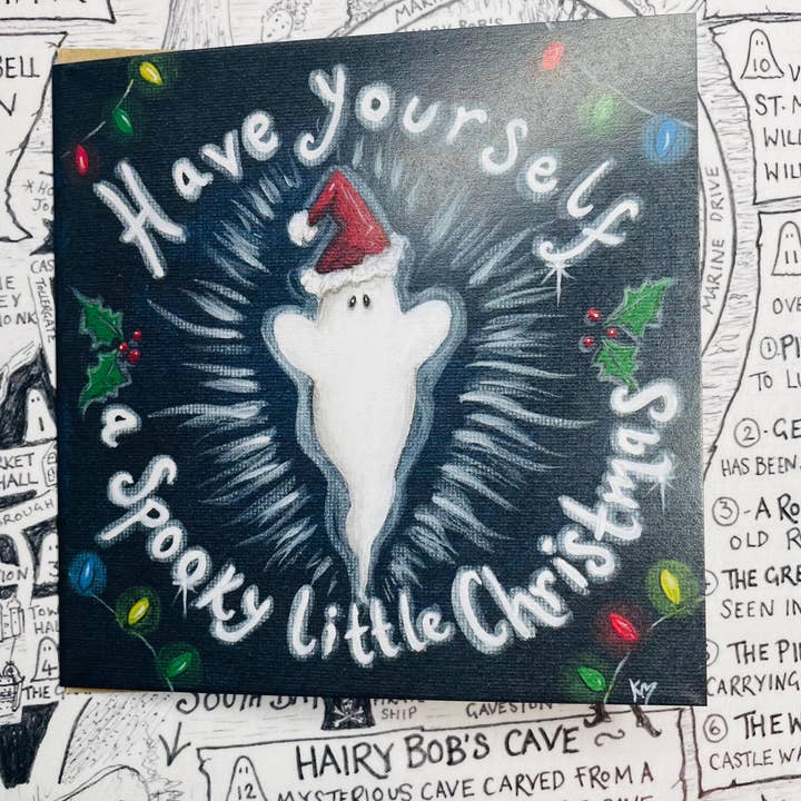 FreeRangeFaeries – wholesale Everyday greeting card – Spooky Christmas Square Greetings Card 1