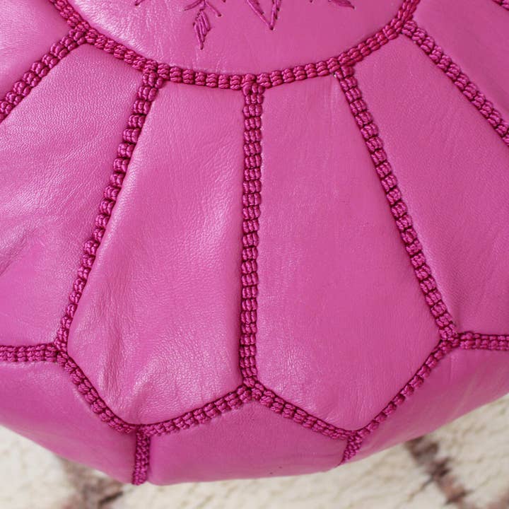 DarKech - Wholesale Ottoman - Pink ottoman pouf Leather