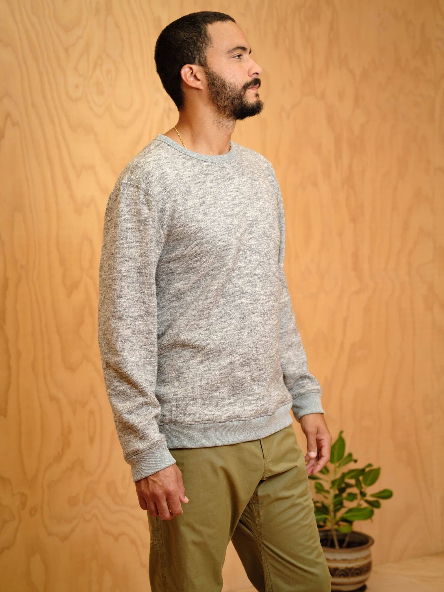 Grijs Gemêleerd T-shirt met ronde hals voor groothandel op Faire8