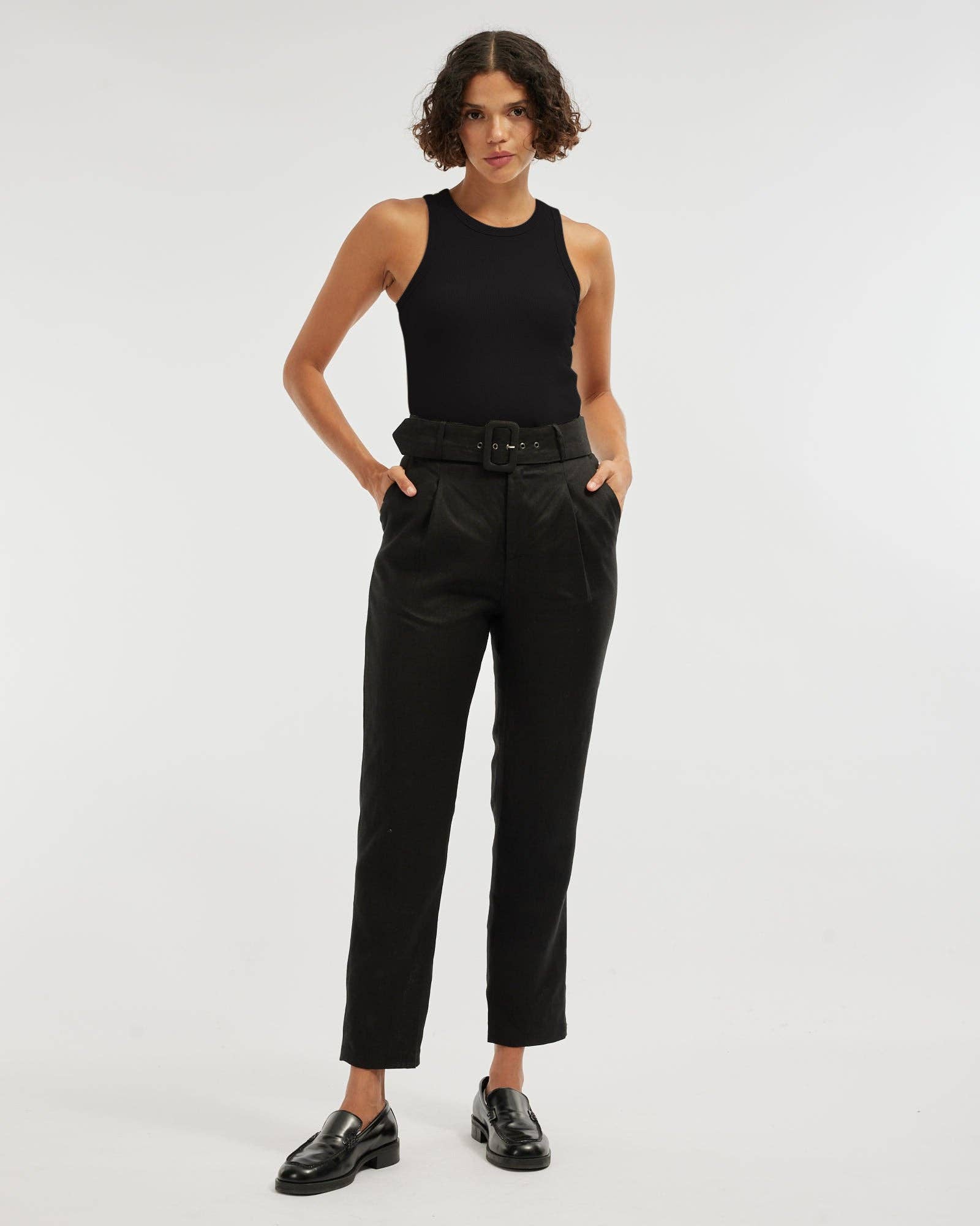 Noir Débardeur Côtelé Daria - Noir en vente sur Faire1