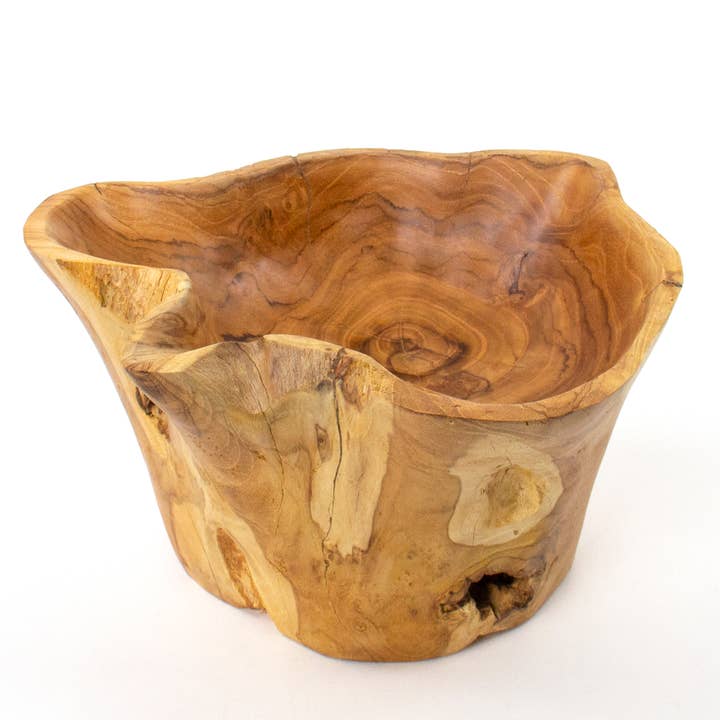 Organic Root Teak Bowl for wholesale by Andaluca