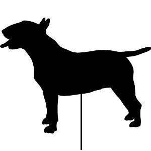 Bull Terrier Garden Stake or Wall Hanging for wholesale by Rustica Ornamentals