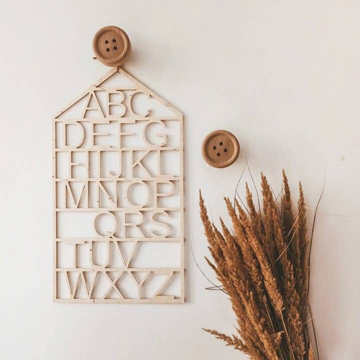 The Butter Flying - Wholesale Wall Accent - Wooden Alphabet House