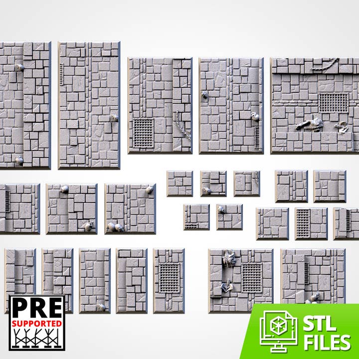 Donjon textured bases for wholesale by Forg3d