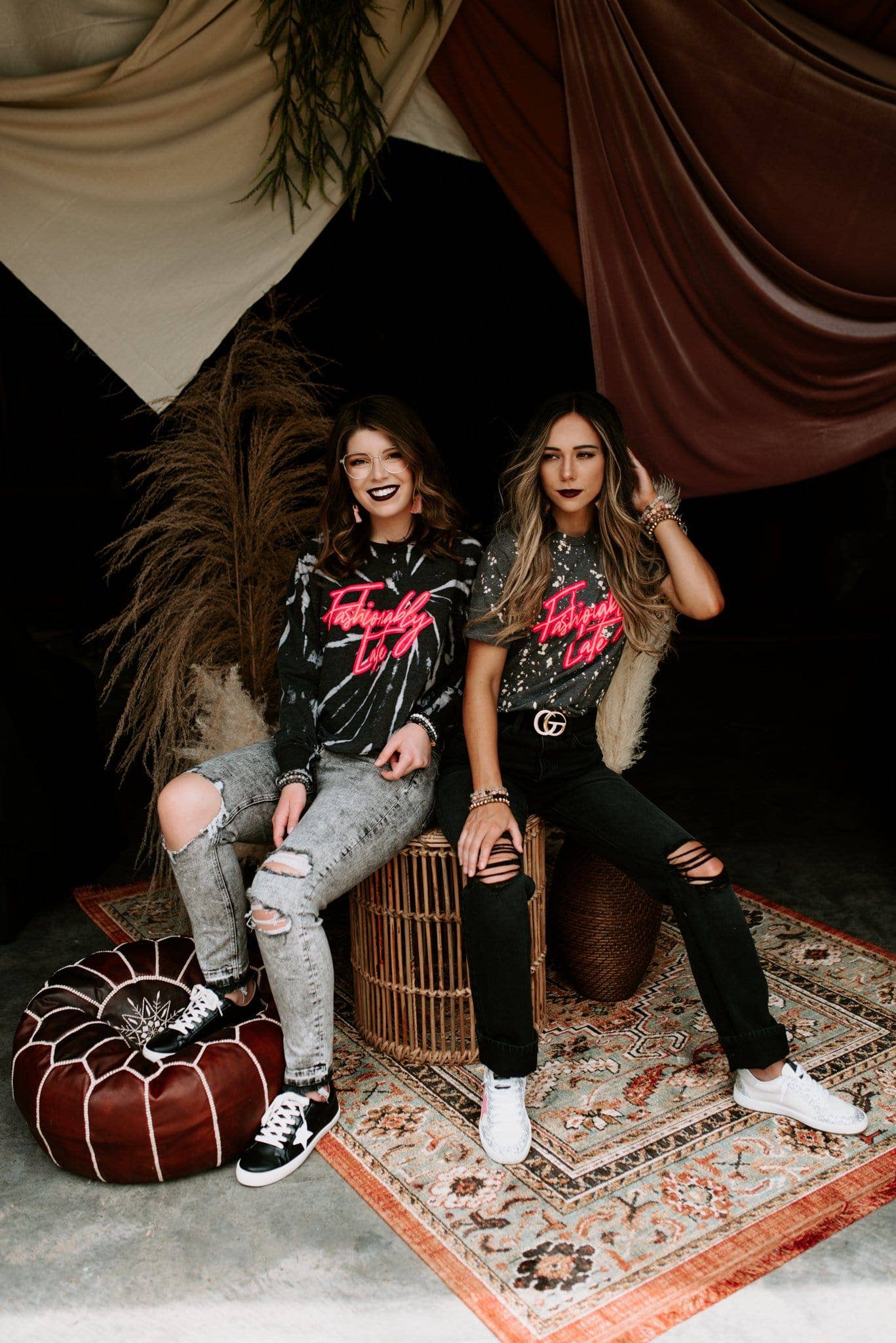 Southern Bliss Co. - Wholesale Screen Printed T-Shirt - Women's - Fashionably Late Bleached Tee4